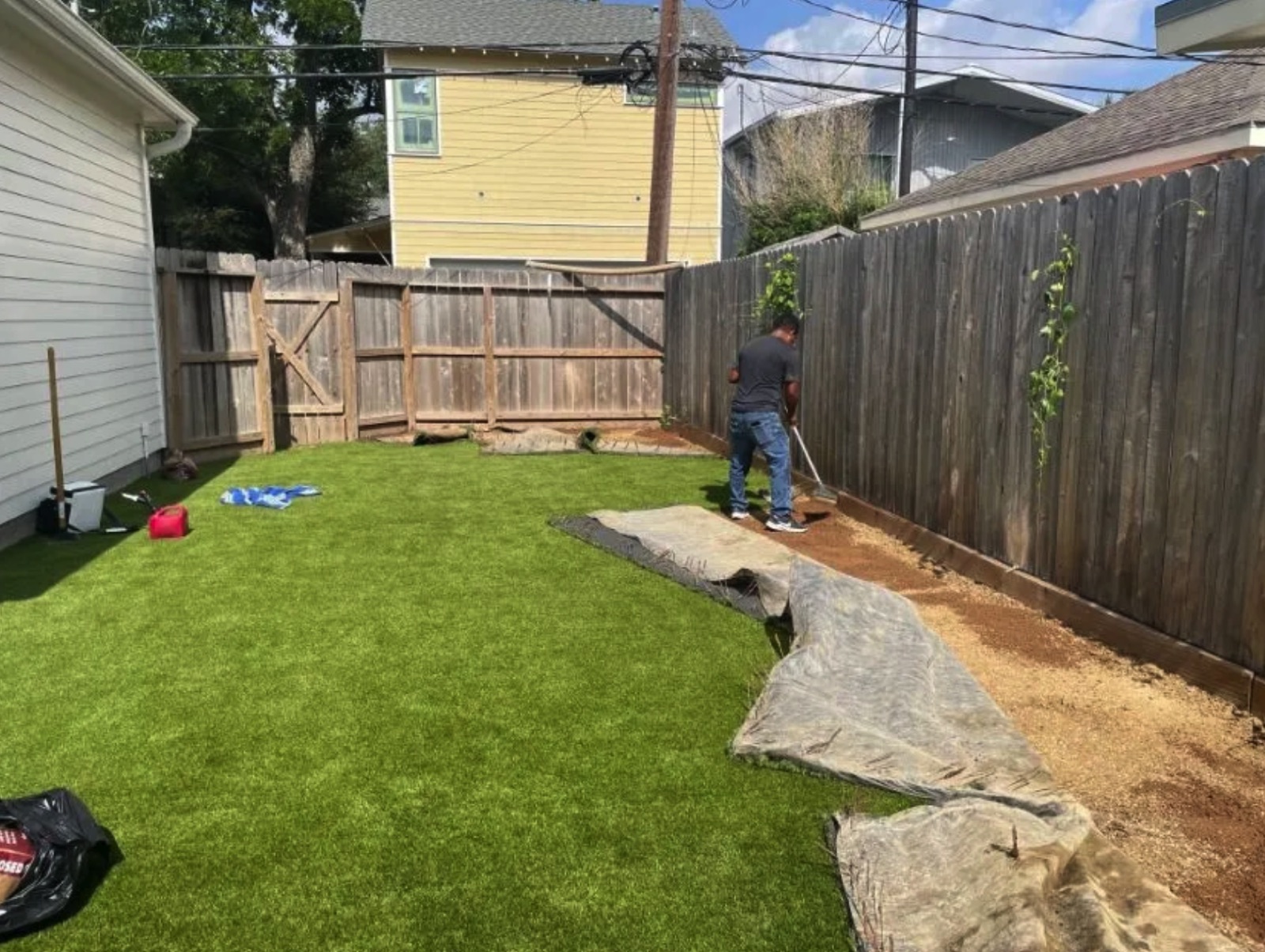 Turf installation process