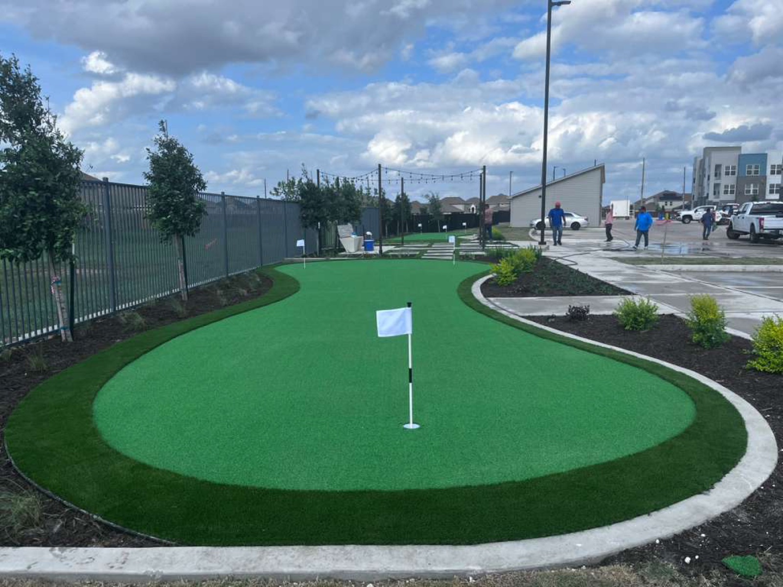 Commercial apartment putting green